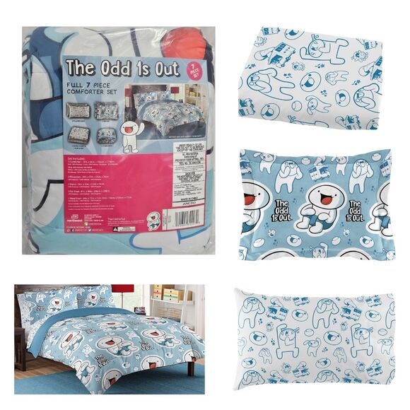 The Odd 1s Out 7-Piece Full Bed in Bag Set Comforter Sheets Shams Pillowcases - Picture 1 of 10